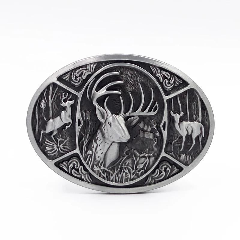 

T-DISOM wholesale buckle Deer's Belt Buckles national flat 5pcs/lots Belt Buckle Good Plating Suitable For 4cm Width Belt