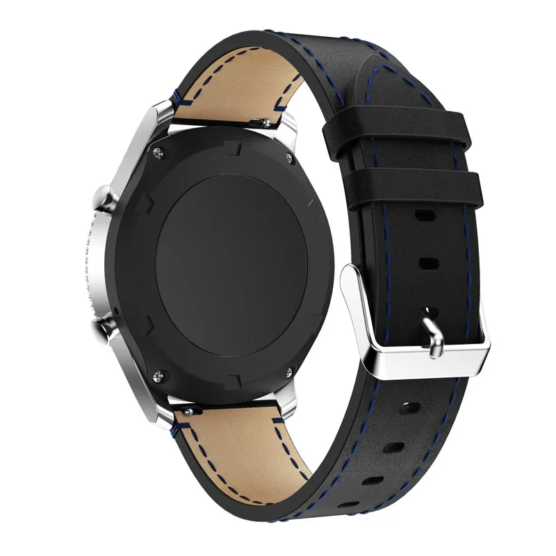 Ремешок кожаный для Samsung Gear S3 люксовый браслет смарт часов huami amazfit stratos 2 2S 22 мм 46