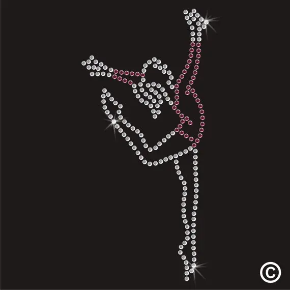 2 шт./лот Спортивная искусственная передача горячей фиксации Стразы дизайн