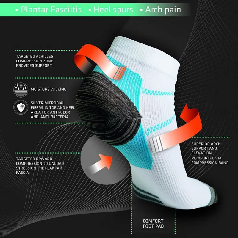 1 пара новое чудо Компрессионные носки Анти усталость подошвенный Fasciitis пятки