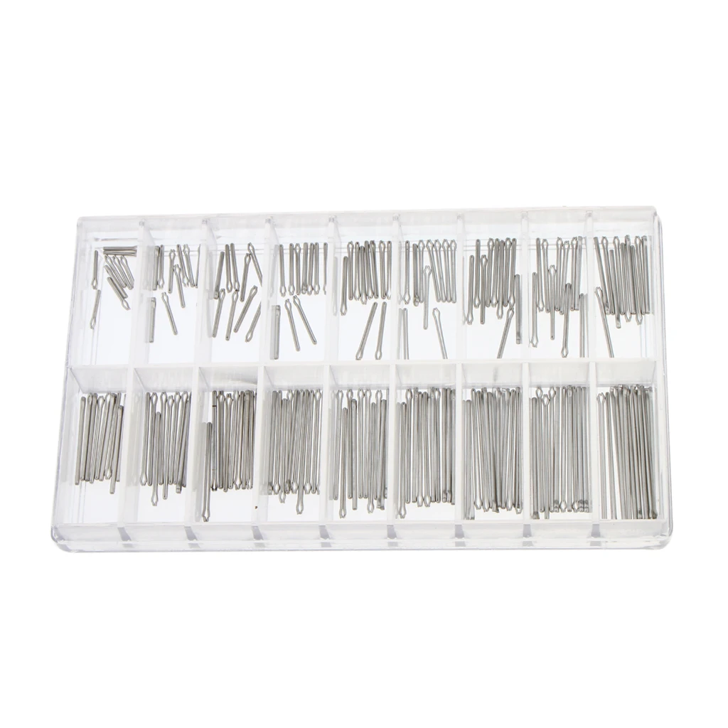 180pcs Professional Stainless Steel Watch Band Link Cotter Pins Assortment 8mm-25mm