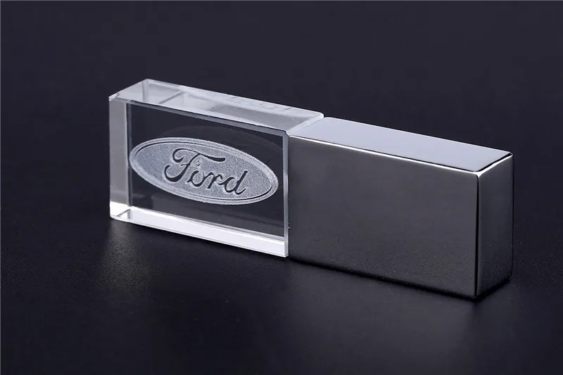JASTER Ford crystal+ металл USB флэш накопитель флешки 4 ГБ 8 16 32 64 128 Внешняя память stick u диск