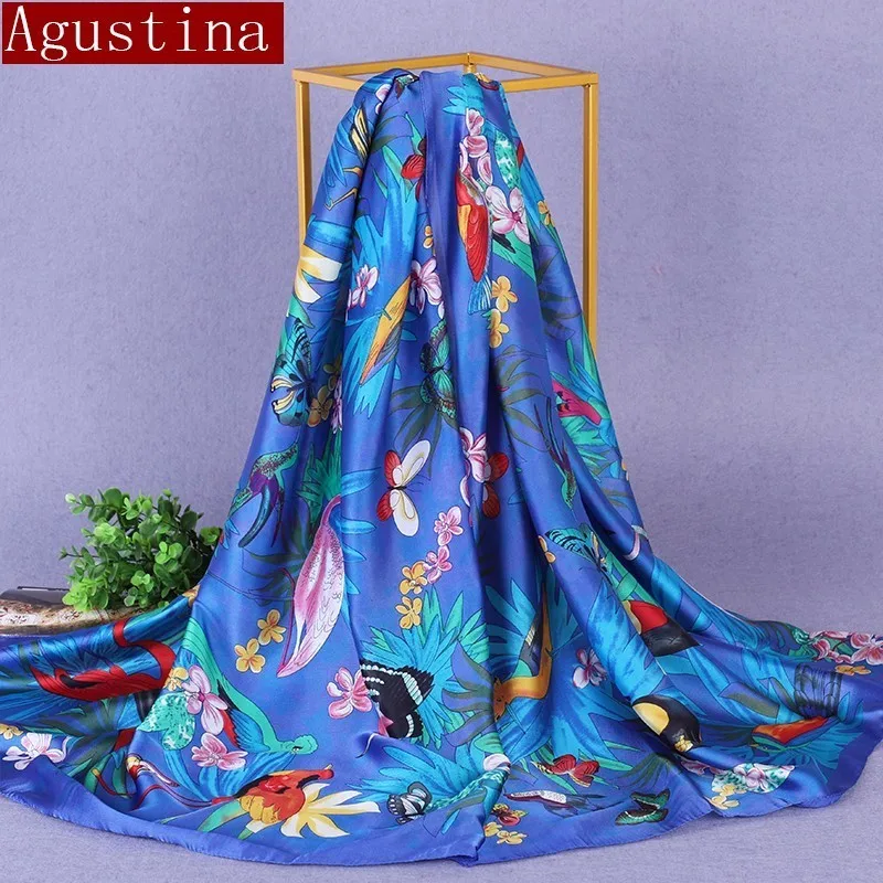 Шёлковый шарф модный клетчатый шарфы с цветочным принтом полосатые шали