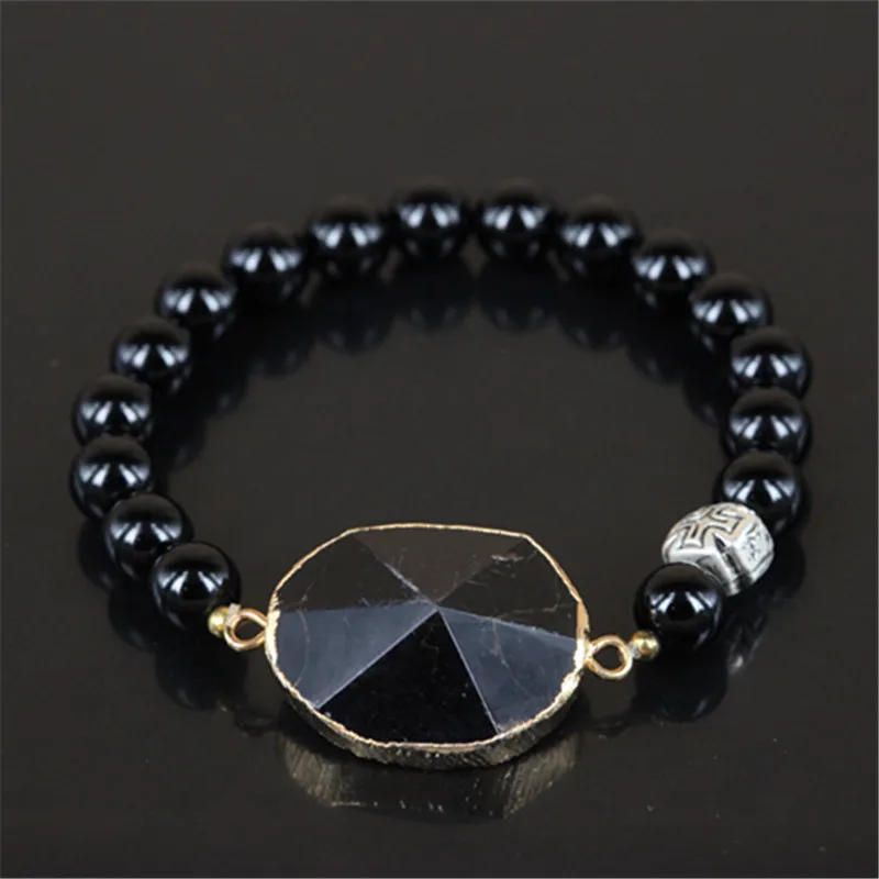 Высокое качество очарование drusy druzy Кристалл кварцевый камень Браслеты