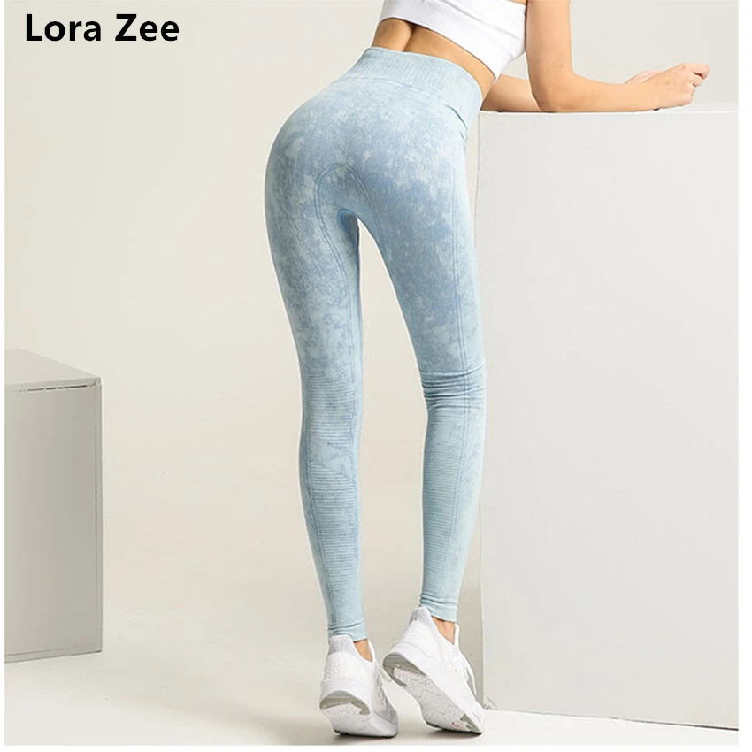 Женские Бесшовные Леггинсы Высокая талия животик контроль Йога Брюки сжатый