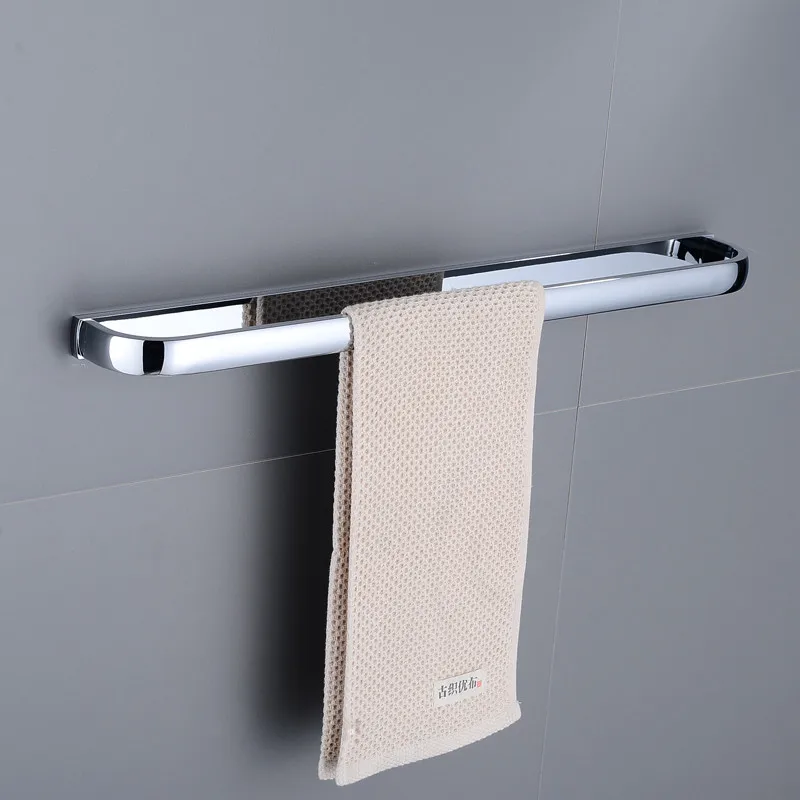 Single towel bar Аксессуары для ванной комнаты Набор хромированная латунная стойка для полотенец крючок Держатель для полотенца кусковое мыло полка-корзинка для ванной комнаты Набор аксессуаров для ванной - Цвет: Single towel bar