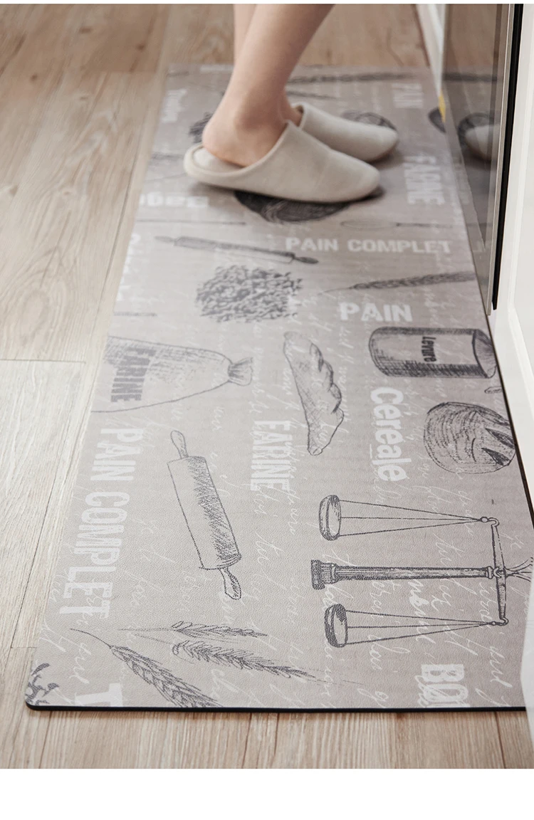 45X80+ 45X120 см/комплект кухонный коврик из ПВХ Противоскользящий коврик для ванной комнаты домашний вход/Коврик для прихожей шкаф/балкон ковер кухонный коврик