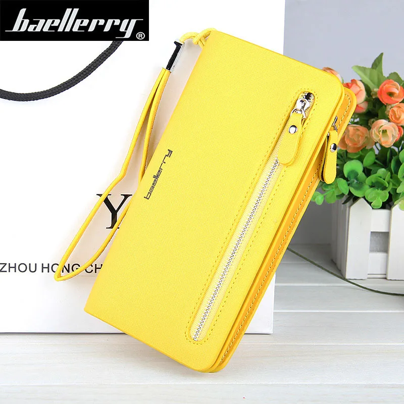 Yellow Baellerry, сумка для денег, клатч для телефона, Cuzdan, женский кошелек, Женский кошелек на молнии, длинный, Baellery, держатель для карт, Walet Vallet, Klachi - Цвет: Yellow