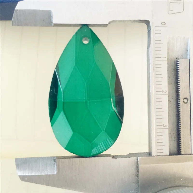 Лидер продаж 120 шт. 38 мм призмы с зеленым цирконием миндалевидная сетчатая