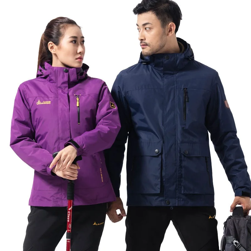 Winter Waterproof Hiking Jacket Women Men Fleece Outdoor Sport Thermal Brand Coat Camping Trekking Skiing 2 Pieces | Спорт и