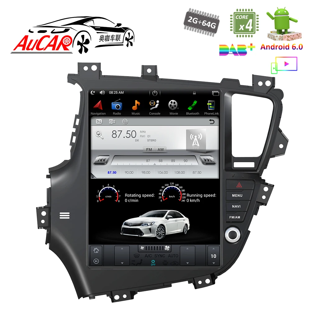 Автомагнитола Tesla Style 2 DIN Android 8 1 для Kia Optima K5 GPS мультимедиа Bluetooth Wi Fi 4G стерео AUX HD 10 4