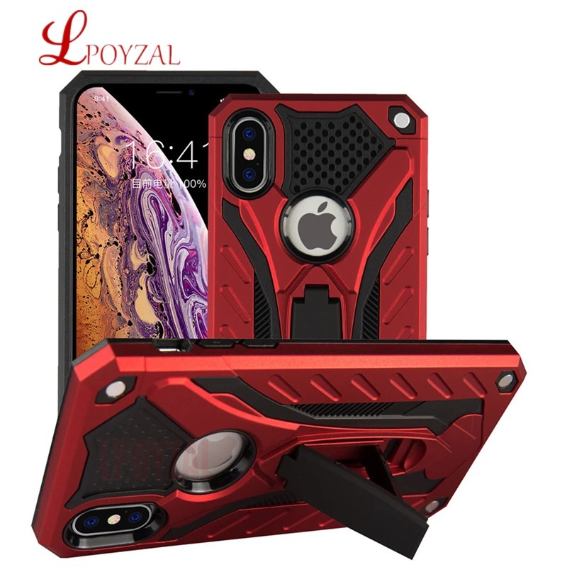 LPOYZAL противоударный военный силиконовый чехол для iPhone 7 8 6 6S Plus полное покрытие
