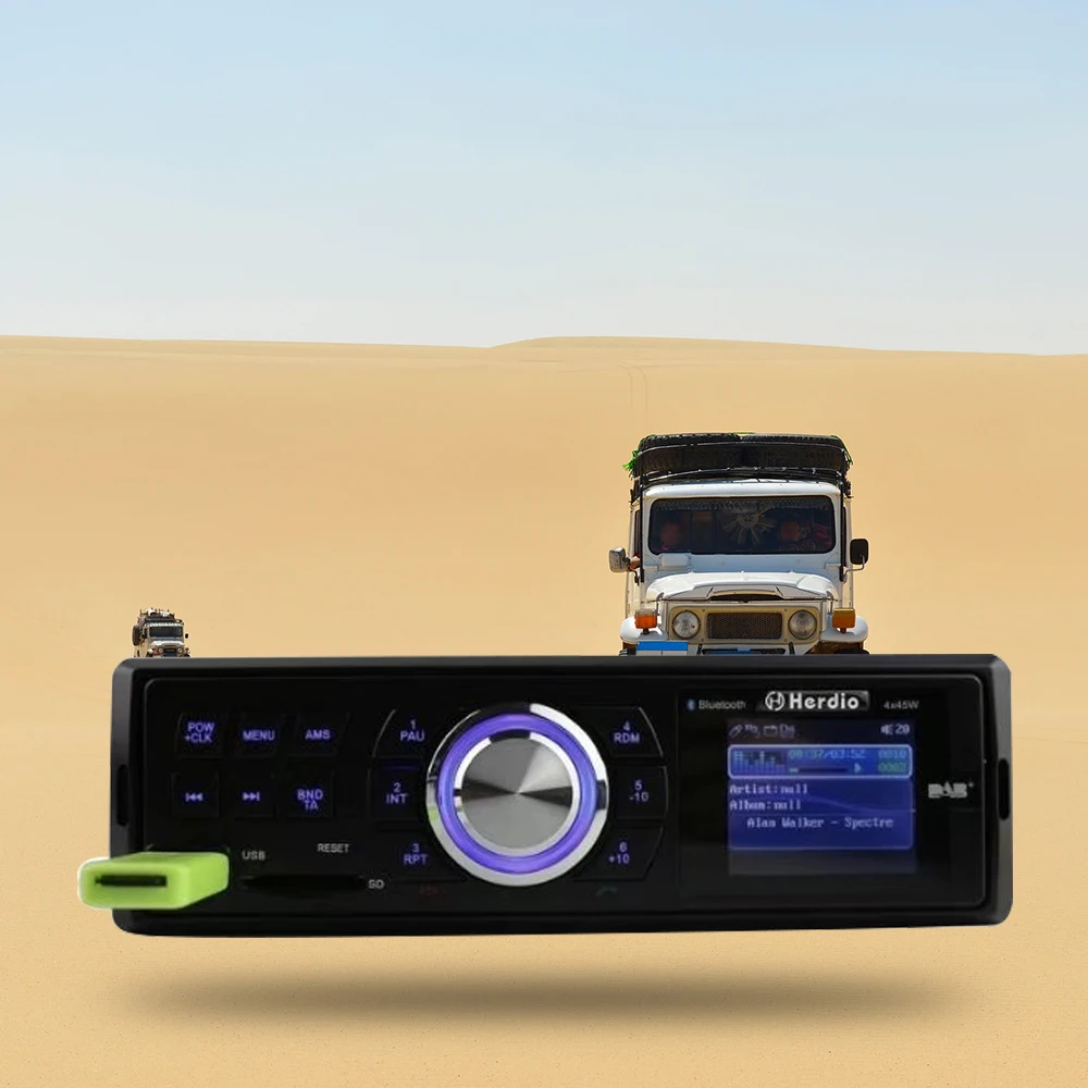 Автомобильный DAB+ аудио радио AM/FM/RDS/Bluetooth/MP3/4X45 W 2,5 'TFT дисплей Авто цифровой приемник встроенный микрофон Hands-free звуковая система