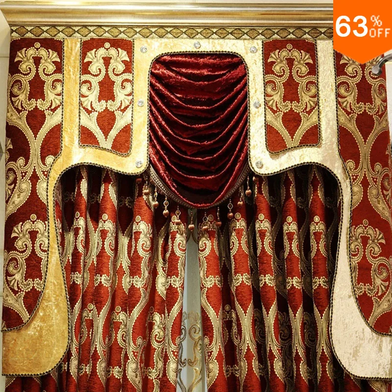 Красный роскошный древний Римский шлем с крючком, занавес для гостиной, занавес для ресторана, красный золотой дворец, занавеска для отеля