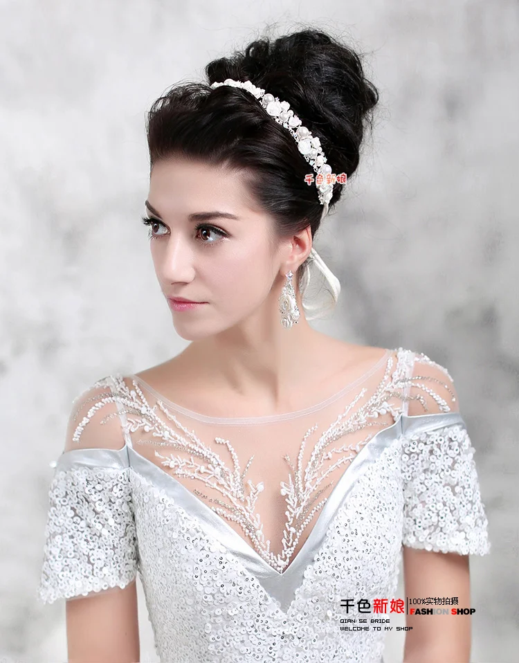 T3 Великолепный ручной оголовье женщины хрустальные украшения из жемчуга лоб для