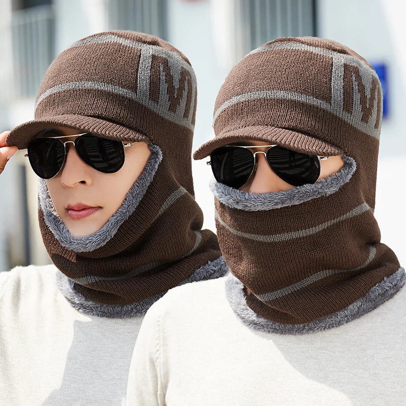 Skullies Beanies мужской шарф вязаная шапка мужская плюс warm шапка теплая шерсть толстые зимние шапки для мужчин и женщин шапка бини