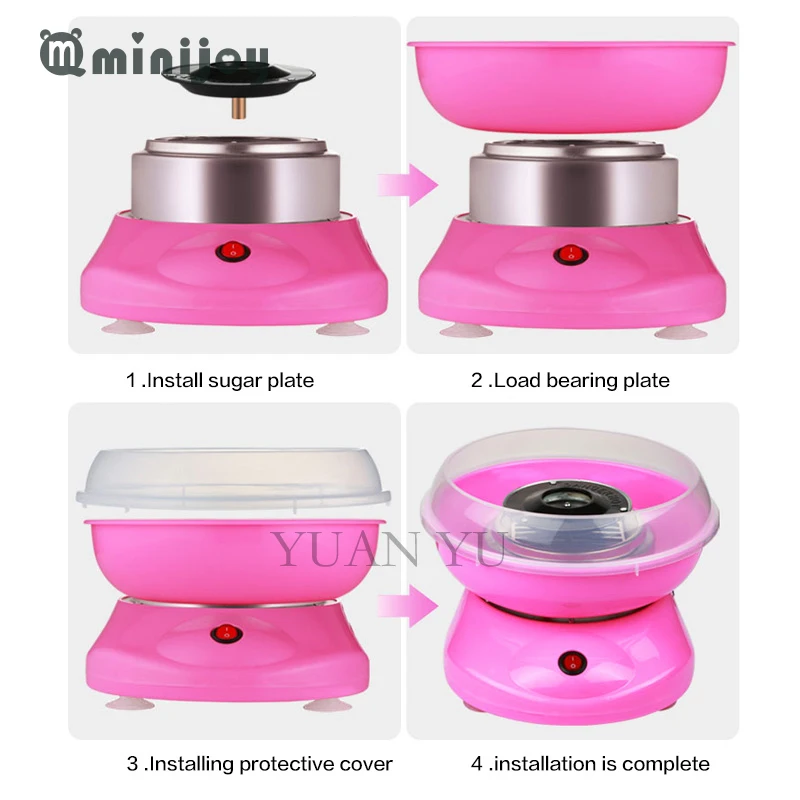 2017 Cotton Candy Maker Machine Electric DIY Sweet mini portable cotton suager for children girl boy gift children's day | Бытовая