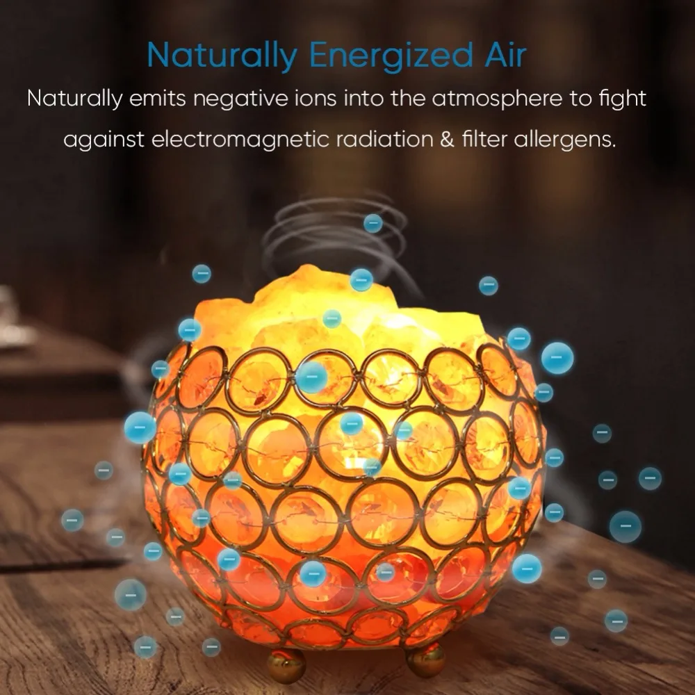 1 комплект Красивая соляная лампа натуральный очиститель воздуха Ночная