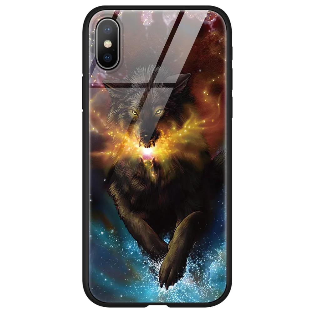 langhuo Роскошный чехол для телефона с изображением лисы для iPhone XS MAX 7 8 10 6 S XR, чехол для iPhone 8 7 6 6s Plus X 7plus 8 plus, силиконовый чехол - Цвет: langhuo