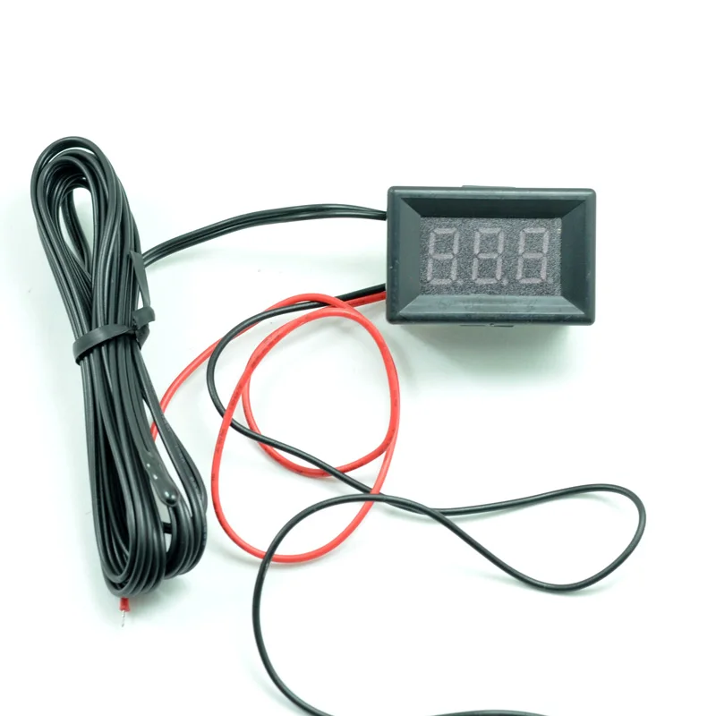 dc 12V 24v LED Display Digital Temperature Meter -40c~+ 120c led Thermometer Sensor 1.5M probe | Электронные компоненты и