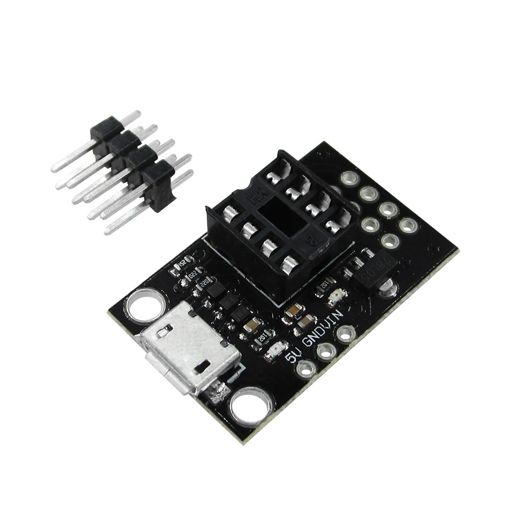 

HAILANGNIAO Pluggable Development Board For ATtiny13A/ATtiny25/ATtiny45/ATtiny85 Programming Editor Micro Usb Power Connector
