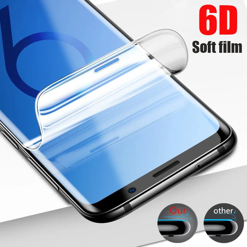 6D мягкая защитная пленка для Samsung Galaxy S9 S8 Plus Note 9 8 изогнутая Защитная S7 S6 Edge (не
