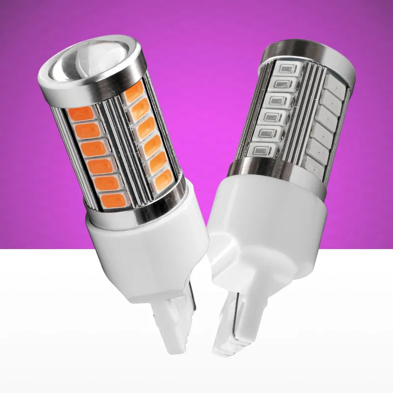 2 шт. высокое качество T20 7440 W21W WY21W 33 SMD 5630 5730 светодиодный задний противотуманный