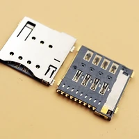 10pcs mup c792 original micro sim card connector patch self piercing 6 1 p 8 1 p sim card slot socket