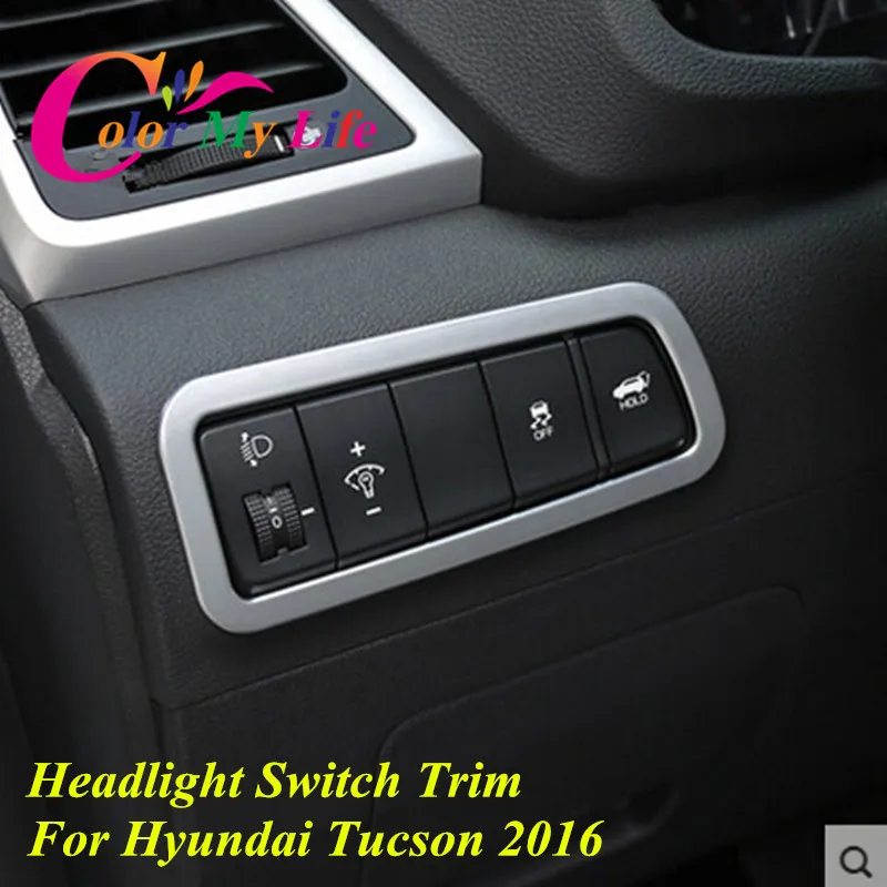 Хромированный переключатель для фар My Life декоративный стикер Hyundai Tucson 2015 2016 2017