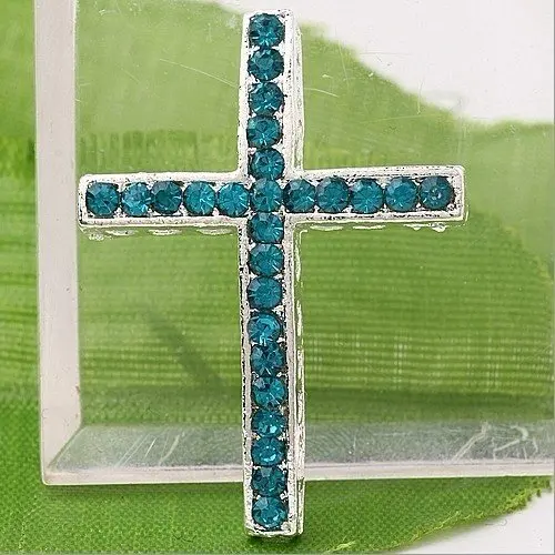 5 шт./лот Посеребренная Кристалл Креста Шарма Шарика C0400 8|bead|bead embellishedbead bangle |