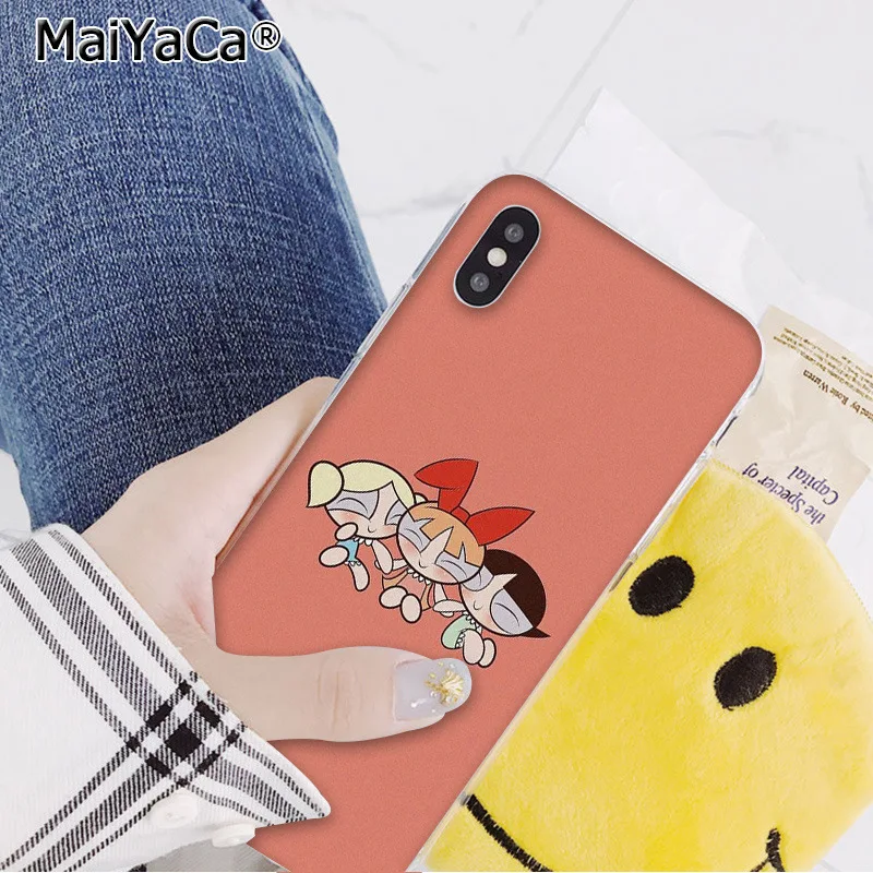A8 MaiYaCa прекрасный PowerPuff девушки рукоделие принт рисунок телефон чехол для iphone 11 pro 8 7 66S Plus 5s SE XR X XS максимальный чехол - Цвет: A8