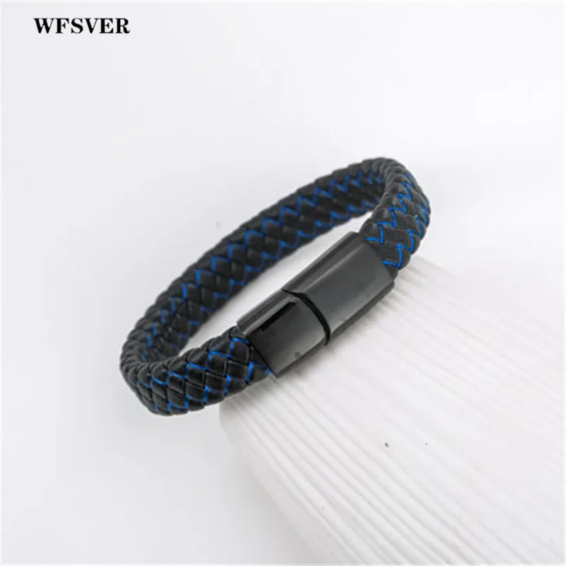 WFSVER Модные мужские ювелирные изделия плетеный кожаный браслет ручной работы