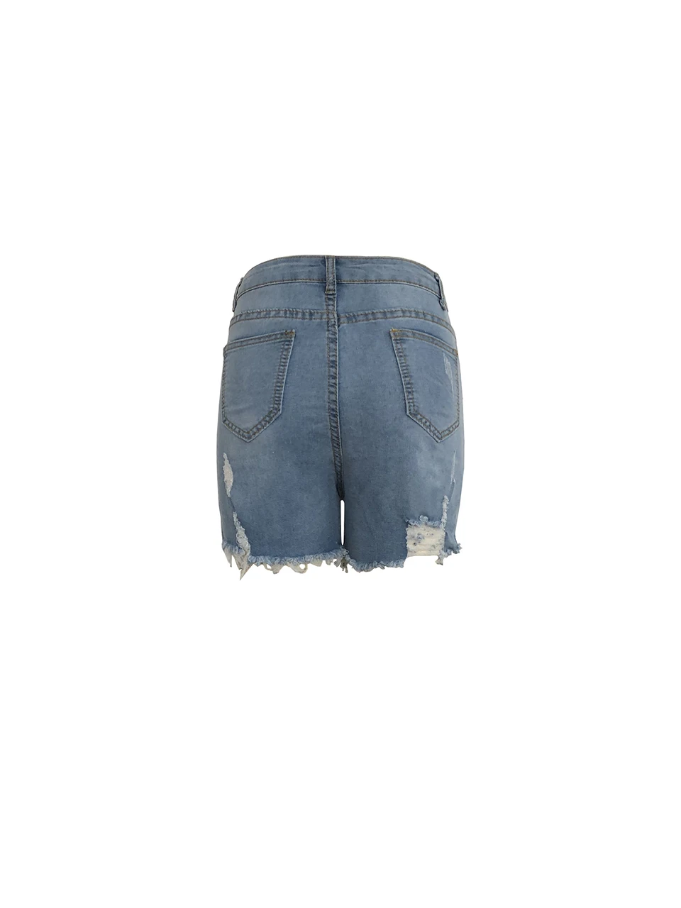 

2019 Summer Women Denim Shorts Ripped Hole High Waist Washed Jeans Short Feminino Shorts Jeans with Tassel