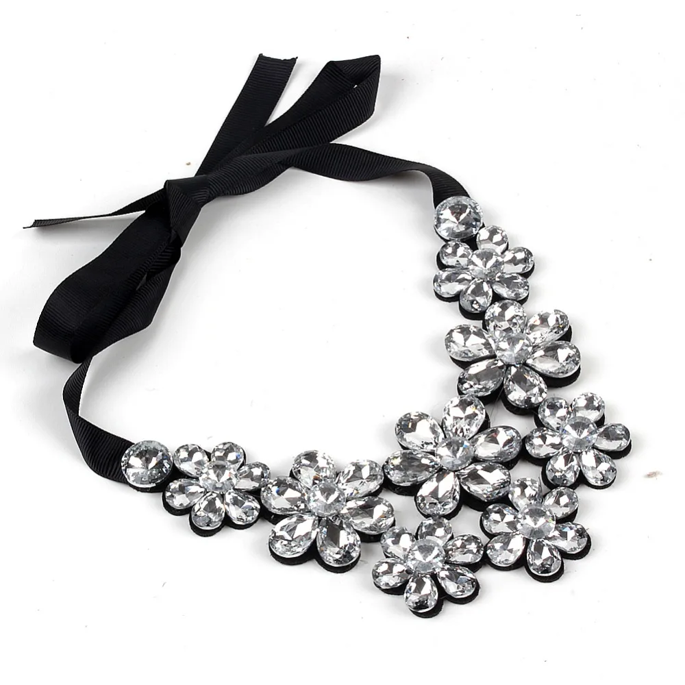 Женское Ожерелье со стеклянными кристаллами ZMZY колье чокер ручной работы с