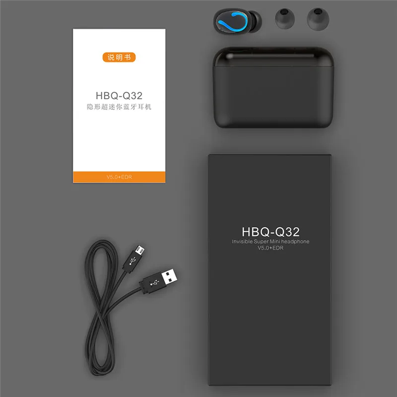 HBQ-Q32 TWS беспроводные наушники Bluetooth гарнитура 5,0 Автоматическое Сопряжение с мобильным питанием пот-доказательство Беспроводные наушники