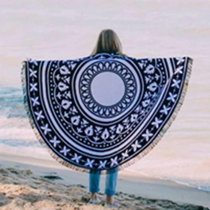 Стильное новейшее 2017 черное с кисточками белое цветочным принтом богемное