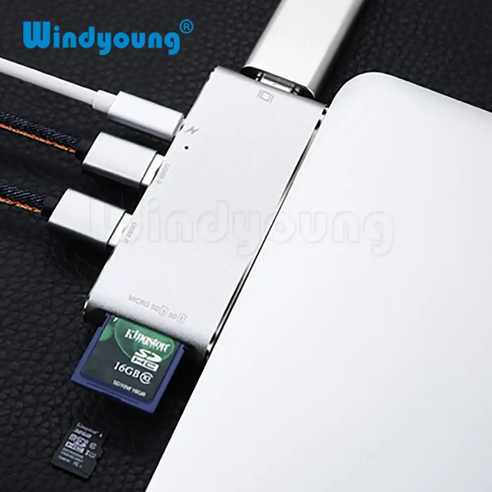 USB C HUB HDMI для MacBook Pro Hub адаптер thunderbolt 3 0 SD/TF устройство чтения карт Type Питание Тип