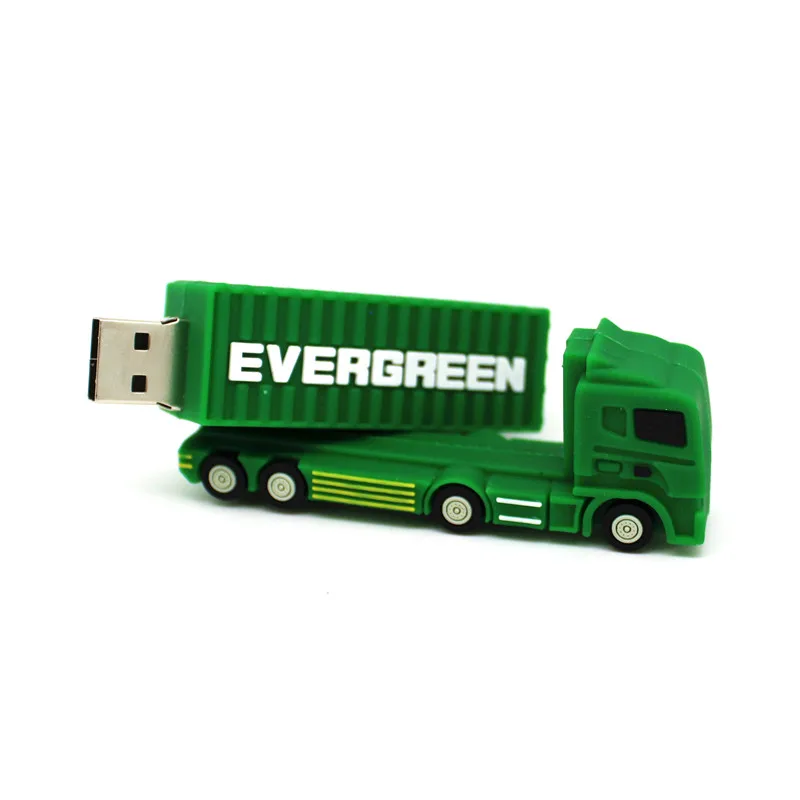 Милый мини мультяшный грузовик/контейнер Автомобильный USB флеш накопитель 128 МБ 4