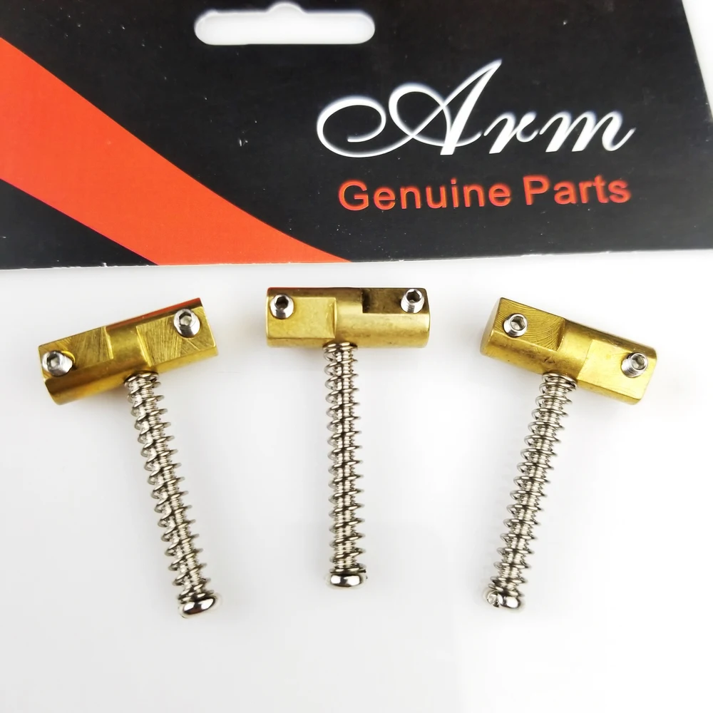 Wilkinson WTB 10.8mm Vintage style Compensated Brass Bridge Saddles for Telecaster Tele TL Electric Guitar Bridge (Set of 3)