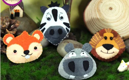 Мультфильм животных Брошь Ткань Фетр комплект не тканевые Craft DIY Вышивание ручной