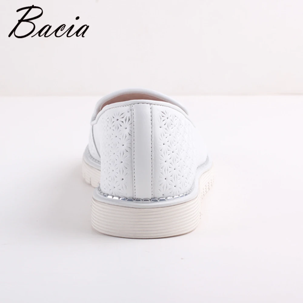 Bacia/2017 модные повседневные лоферы из натуральной кожи на плоской подошве с