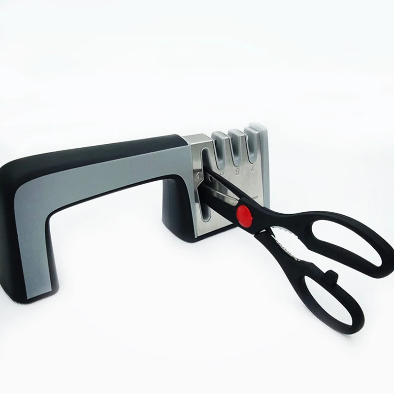 Knife Sharpener 4 in 1 Diamond Coated &amp Fine Ceramic Rod Shears and Scissors Sharpening System Stainless Steel Blades | Дом и сад