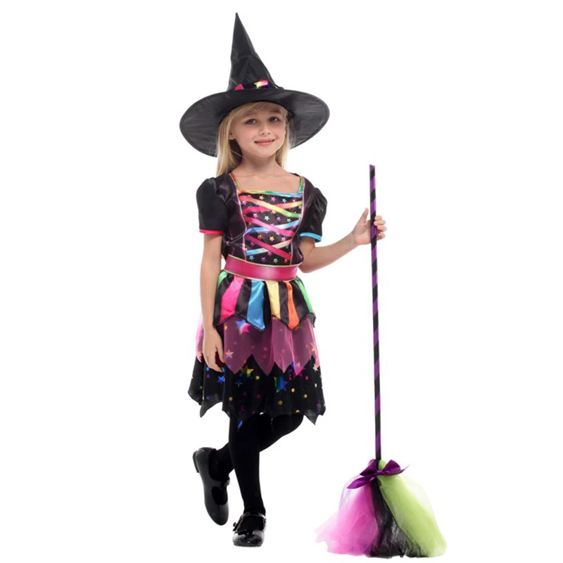 HUIHONSHE Children's Halloween Cosplay Playing Anime Magic Witch Clothes Girls' Pettiskirt Kids Costumes | Тематическая
