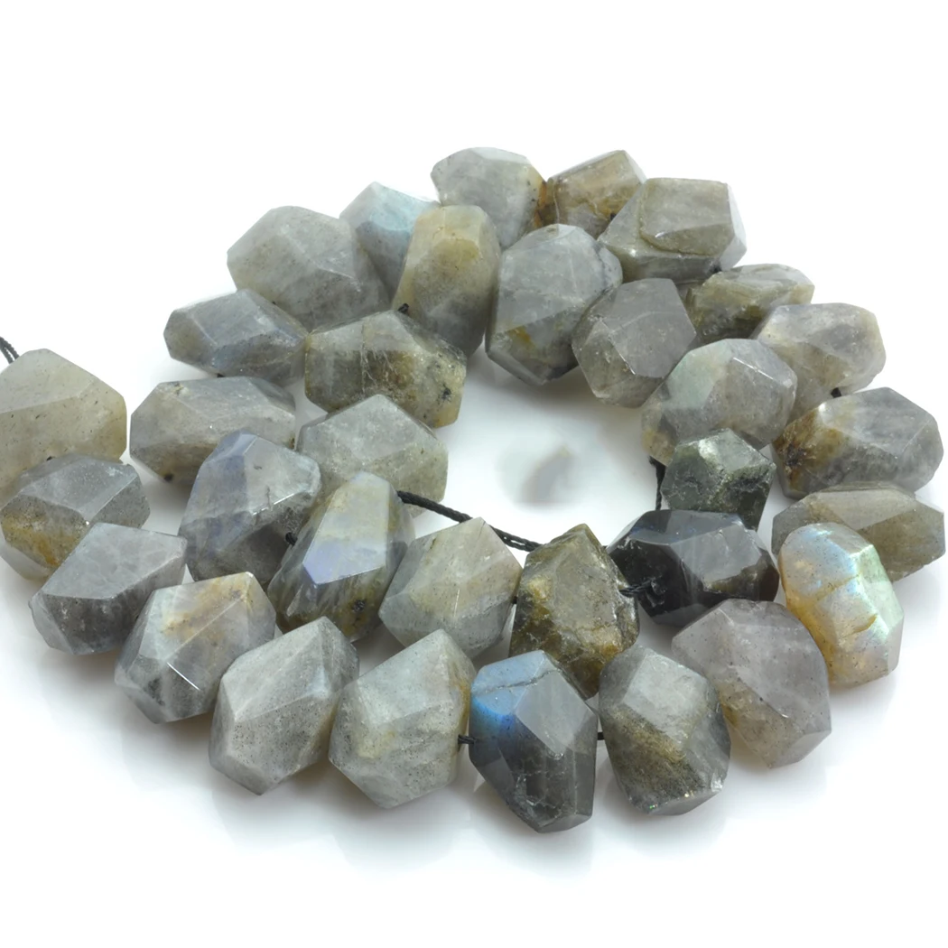 ICNWAY Gemstone Making Jewelry Labradorite irregular Natural Loose Beads DIY Bracelet Necklace Earring 15inch | Украшения и