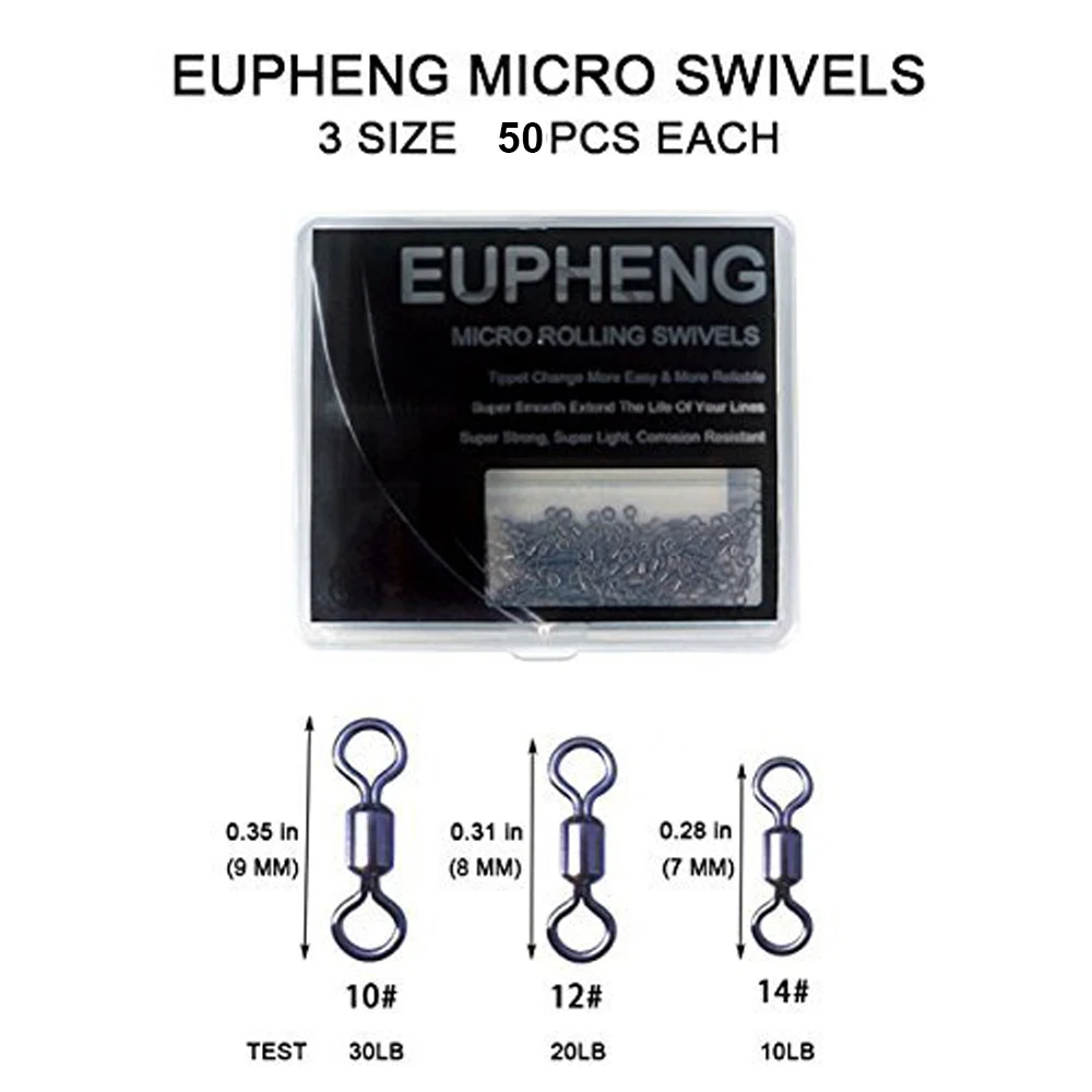 Eupheng 150 ⑤ упак. микро Вертлюги для ловли карпа легко меняющийся палантин