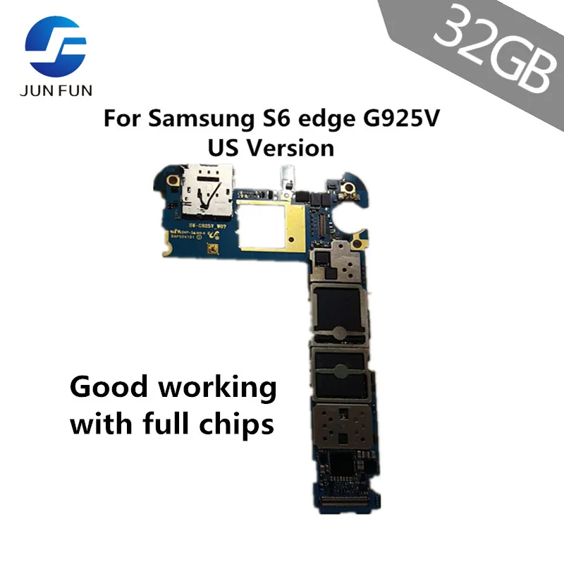 JUN весело использовать разблокированная материнская плата для Samsung Galaxy S6 край G925V