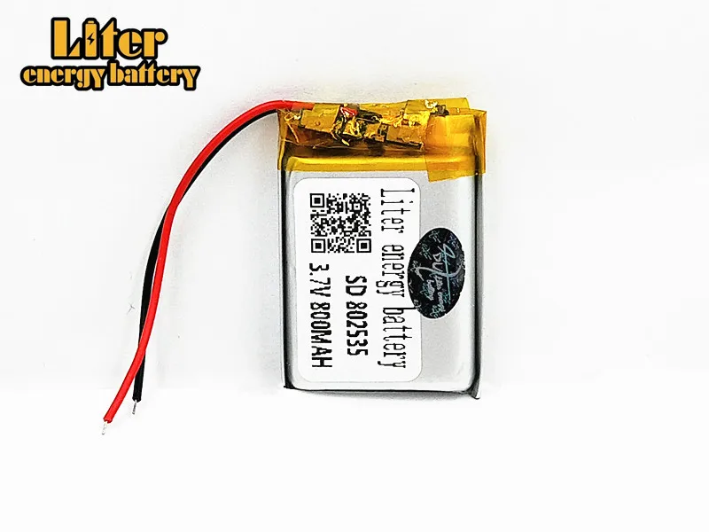 3 7 V литиевая батарея 800MAH полимерная 802535 для GPS MP3 MP4 MP5 Светодиодная лампа PDA