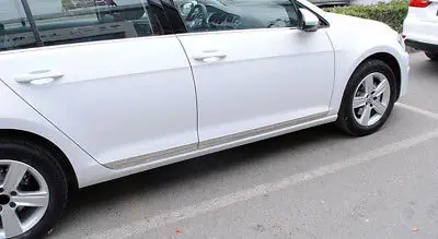 Нержавеющая Боковая дверь корпус молдинг крышка отделка 4 шт. для VW Golf MK7 2013