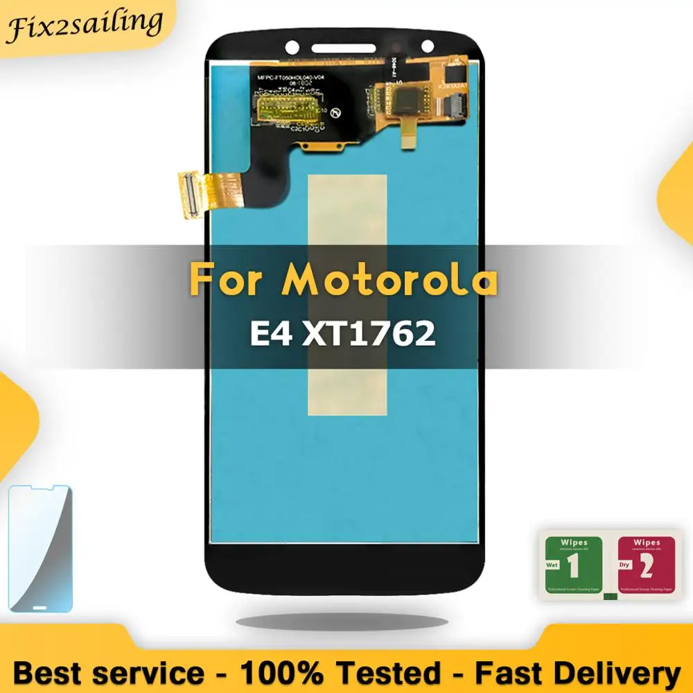Фото ЖК-дисплей для Motorola Moto E4 XT1766 XT1763 XT1762 XT1772 ЖК-сенсорный экран дигитайзер Датчик в
