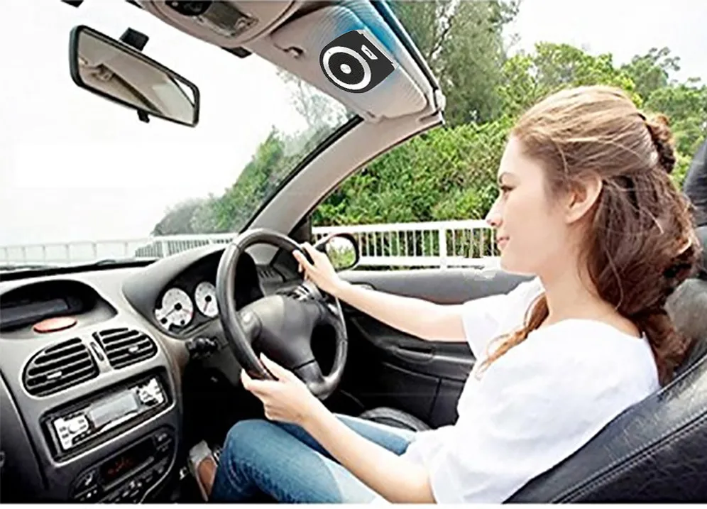 Bluetooth автомобильный комплект громкой связи беспроводной аудио V4.2 приемник 3 Вт автомобильный динамик солнцезащитный козырек клип навигация голосовые подсказки для двух телефонов